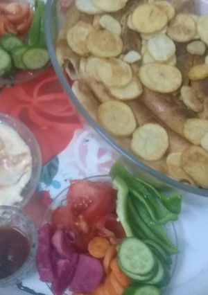 صورة لوصفة شاورما سريعه بخبز عادي