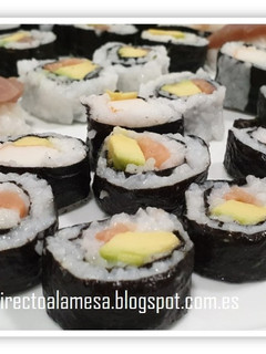 Una foto de Sushi: Sushi Maki, Nigiri Sushi y California Roll Sushi