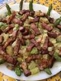 Warm Potato and Asparagus Salad with Bacon, Tomatoes, and Sweet Onion