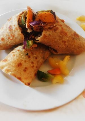 A picture of Veg paneer kathi roll.