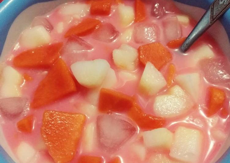 Langkah Mudah untuk Menyiapkan Es timun suri dan pepaya yang Sempurna