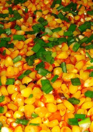 A picture of Shezwan Corn Chat/Shezwan Bhutta.