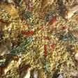Arroz seco de verdura y pollo, rápido