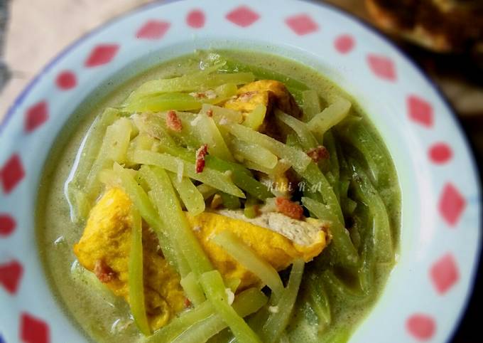 Ini dia! Cara  bikin Sayur Santan Labu Siam Tahu dijamin gurih