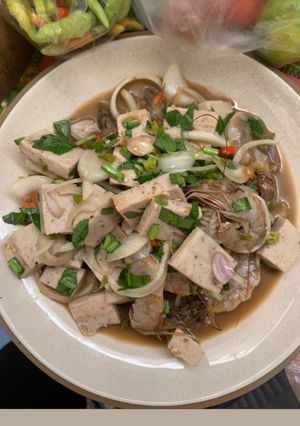 รูปของ ยำหมูยอกุ้งสด(น้ำปลาร้า) คีโต