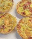 Mini tartas de jamón choclo y queso