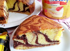 Gambar Resepi Kek Marble Susu Yang Lembut, Moist Dan Gebu Sukatan Cawan