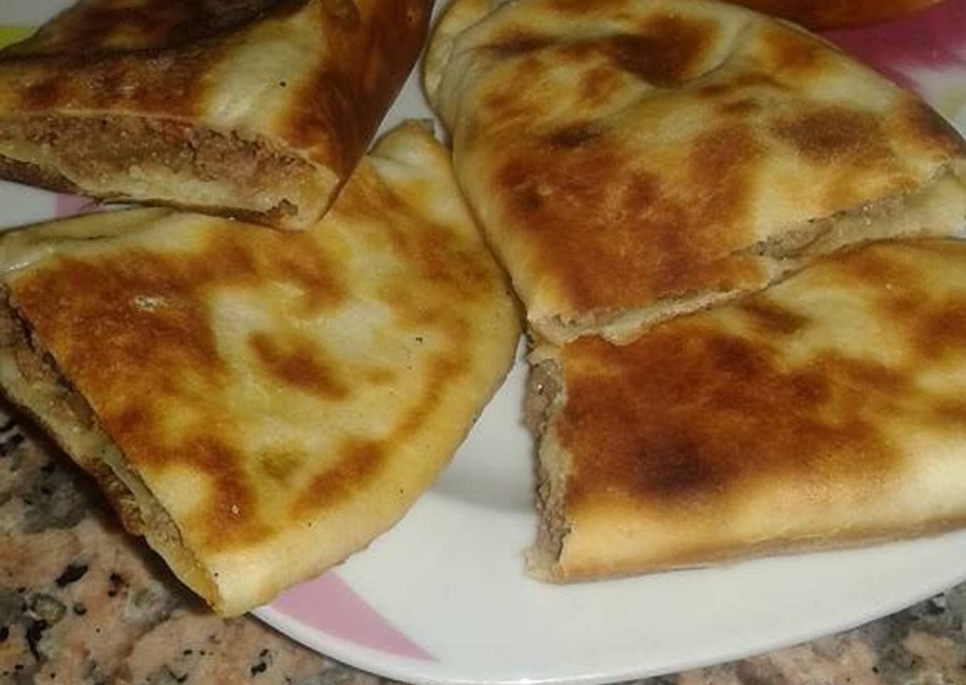Tostada de carne y Queso 🍞🍗🧀🥪