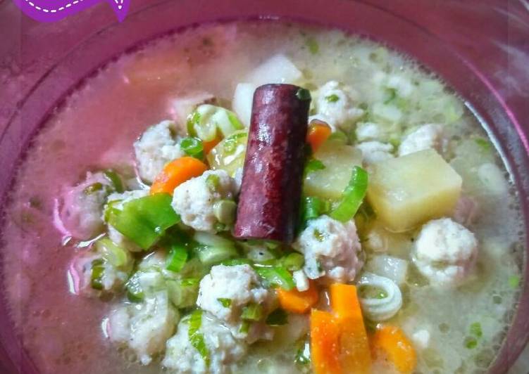 Resep 🍜Sop Pentol ikan Gabus🍜 yang Lezat Sekali