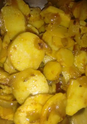 A picture of Arbi ki sabzi.