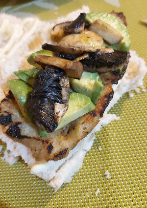 Una foto de Sándwich de seitán vegano