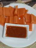 Rujak pepaya mengkal sambel cuka terasi