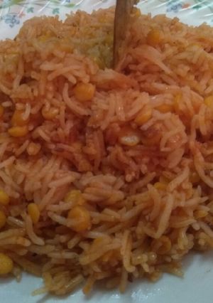 A picture of Chana dal pulao.