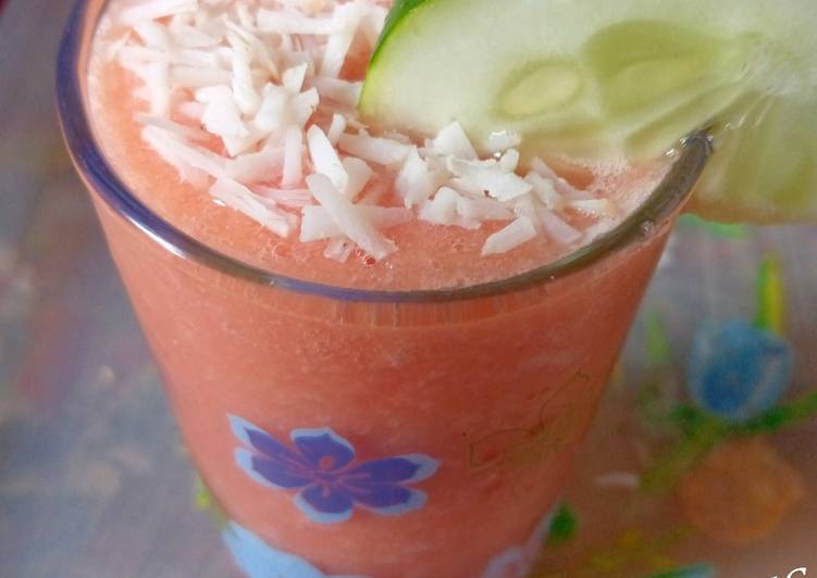 Recipe of Super Quick Homemade Watermelon Cucumber Smoothie