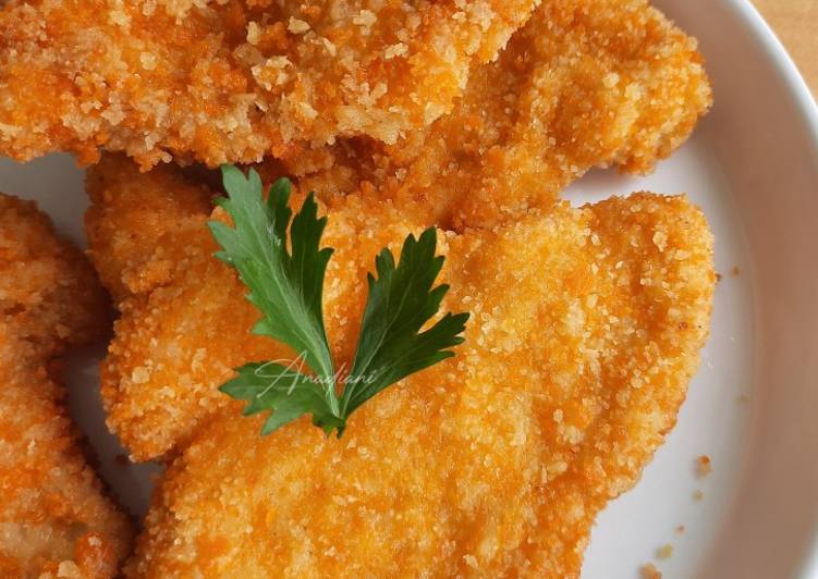 Cara Gampang Menyiapkan Chicken katsu renyahh, Lezat Sekali