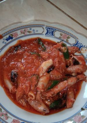 Foto resep Baby cumi asam pedas