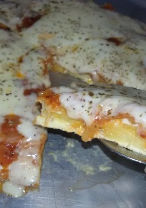 Una foto de Tortilla de papas a la Pizza