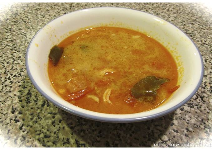 Tom Yum Chicken and Shrimp soup (Thai Hot and sour soup)