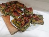 Frittata di spinaci e speck cotta al forno