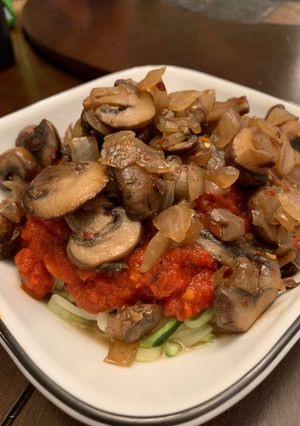 A picture of Meatless Spaghetti.