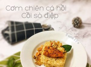 Hình của món Cơm Chiên cá hồi - cồi sò điệp cho bé 1Y.