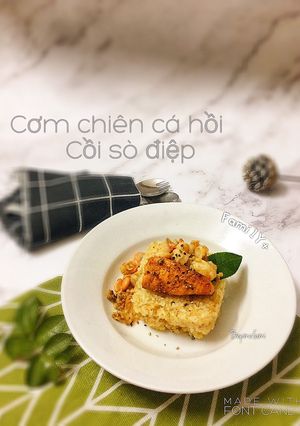 Hình của món Cơm Chiên cá hồi - cồi sò điệp cho bé 1Y.