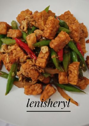 Foto resep 🍒Oseng tempe+buncis+telor🍒