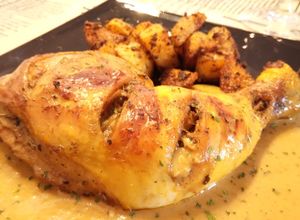 Foto principal de Pollo Asado a Baja Temperatura Shalakabula con Patatas Gajo