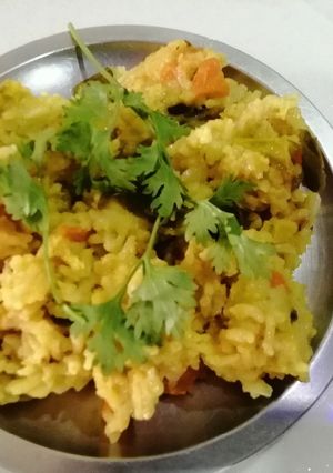 A picture of Moong dal kichidi.
