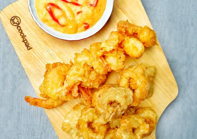 Cumi Udang Saus Telur Asin