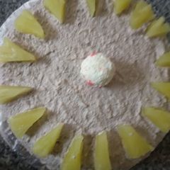A picture of Coconut and pineapple cake#jikonichallenge.