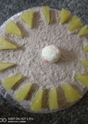 A picture of Coconut and pineapple cake#jikonichallenge.