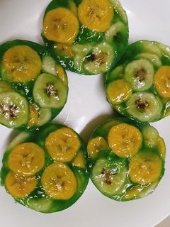 Hình của món Bánh chuối lá dứa.