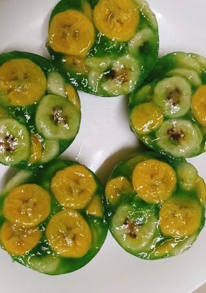 Hình của món Bánh chuối lá dứa.