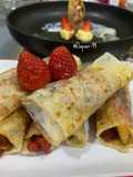 Banana Strawberry Crepes |Rice paper
