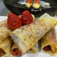 Banana Strawberry Crepes |Rice paper-レシピのメイン写真