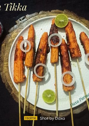 A picture of Baby Corn Tikka.