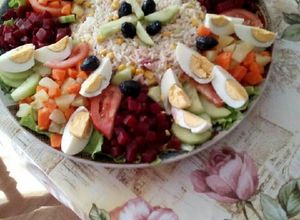 صورة لوصفة سلطة مغربية بالارز