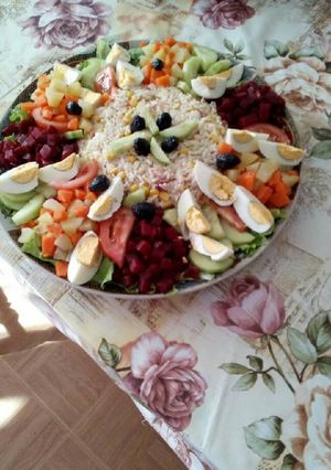 صورة لوصفة سلطة مغربية بالارز