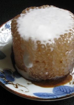A picture of Sago (Tapioca) Pudding with Muscovado Syrup & Coconut Milk.