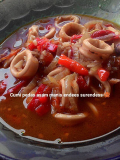 Foto resep Cumi pedas asam manis