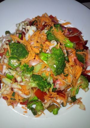 A picture of Healthy steamed lunch.
