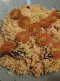 Cuscús templado con calabacín y champiñones