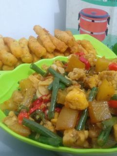 Foto resep Tumis kacang cecek tahu tempe