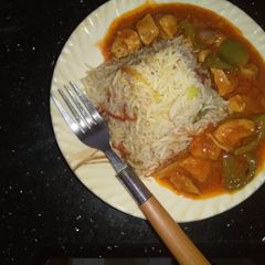 Chicken Shashlik in restaurant style A picture of Chicken Shashlik in restaurant style.