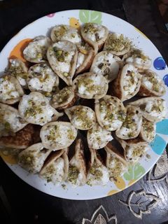 صورة لوصفة قطايف بالقشطة