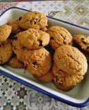 Cookies με σταφίδες και καρύδια