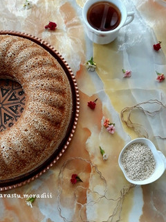 عکسی از دستور کیک ماست و کنجد
