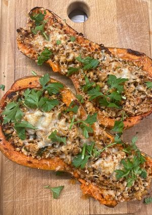 Töltött sütőtök recept fotója