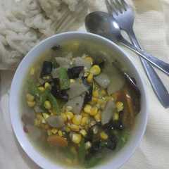 Tumis Bakso Buncis Jagung Jamur Kuping & Wortel-レシピのメイン写真